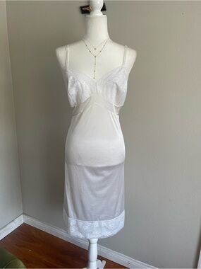 jcpenney White Lace Trim Slip